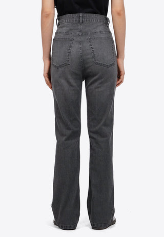 Regular Fit Flared Denim Pants