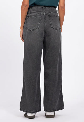 Straight Denim Pants with Button Opening