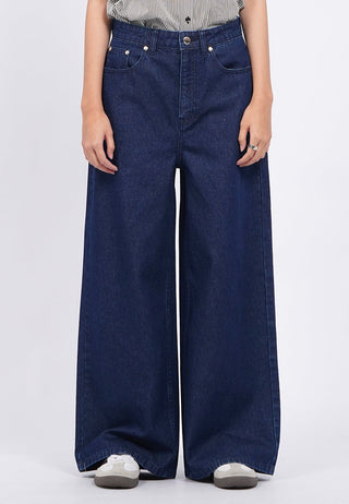 Regular Fit Wide Leg Denim Pants