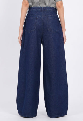 Regular Fit Wide Leg Denim Pants