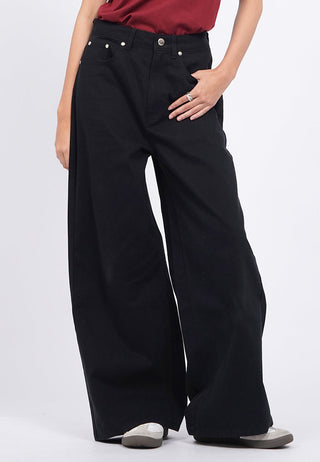 Regular Fit Wide Leg Denim Pants