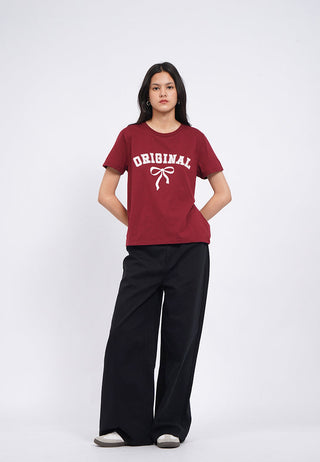 Regular Fit Wide Leg Denim Pants