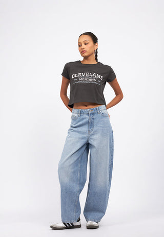Barrel Denim Pants