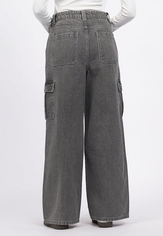Straight Fit Cargo Denim Pants