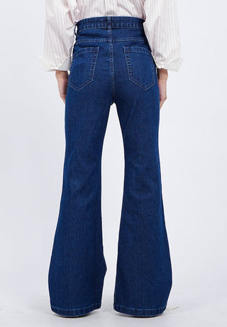 High Waist Flared Denim Pants