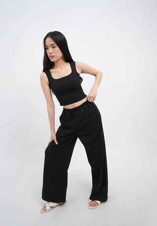 Wide Leg Drawstring Sweatpants