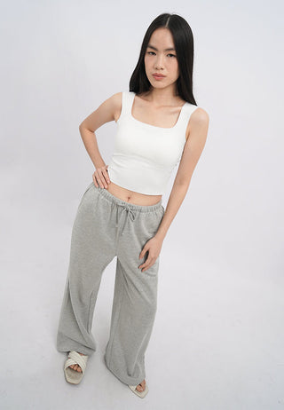 Wide Leg Drawstring Sweatpants