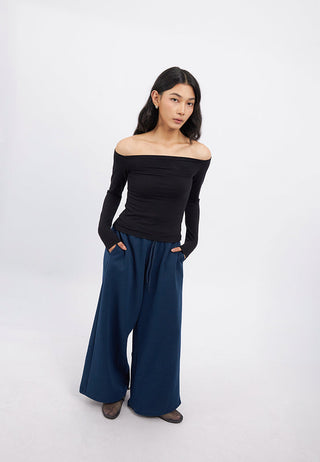 Double Knit Wide Leg Pants