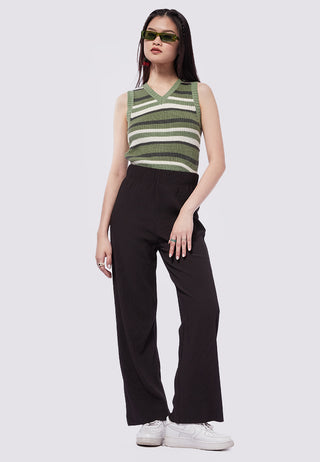 Wide Leg Rib Pants