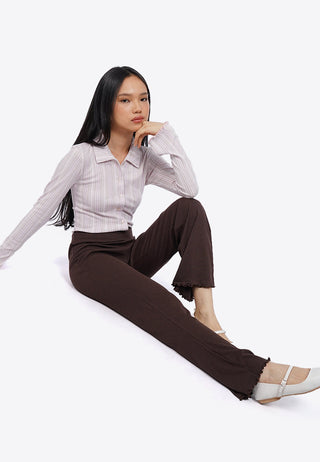 High Waist Ribbed Pants