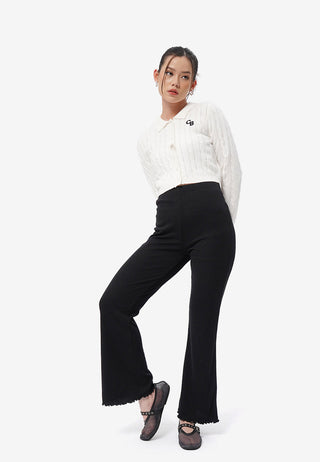 High Waist Ribbed Pants