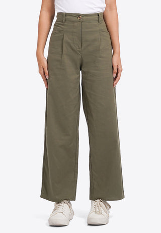 Pleated Straight Trousers