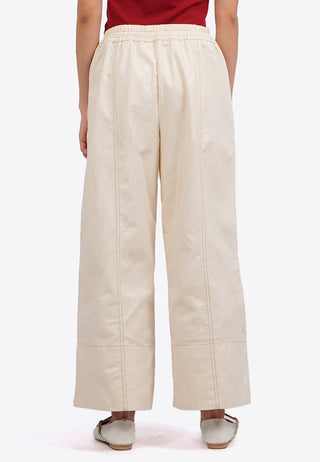 Wide Leg Pants with Stitch Details
