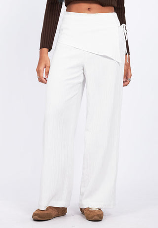 Tied Skirt over Trousers