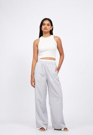 Double Waistband Stripes Pajama Pants
