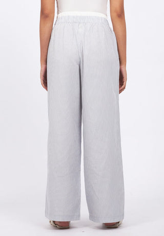 Double Waistband Stripes Pajama Pants