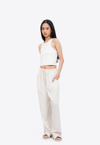 Long Pajama Pants with Drawstring