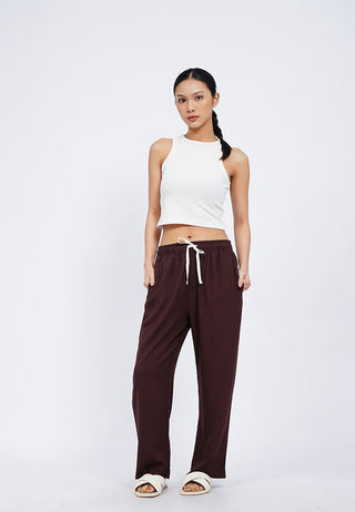 Contrast Drawstring Pajama Pants