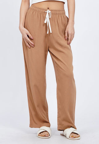 Contrast Drawstring Pajama Pants