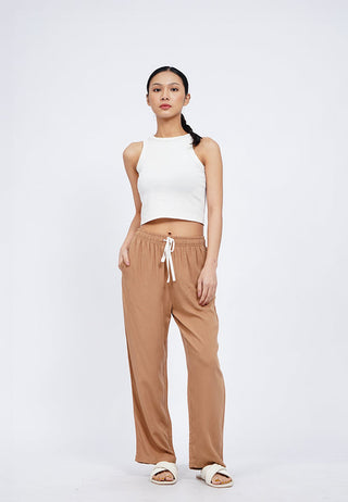 Contrast Drawstring Pajama Pants