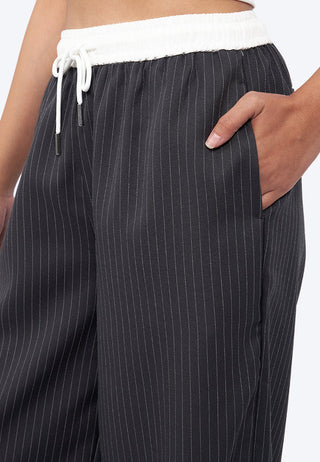 Drawstring Pinstripes Trousers