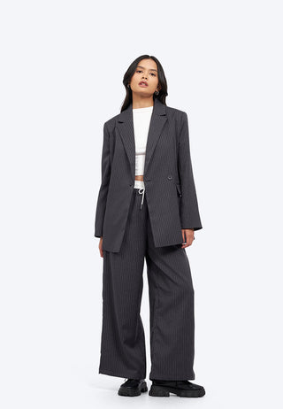 Drawstring Pinstripes Trousers