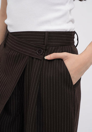 Pinstripes Pleated Trousers