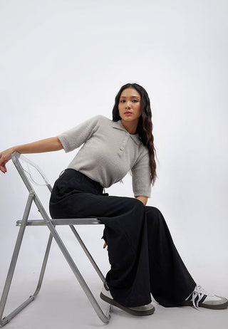 Regular Fit Double Pleated Long Pants