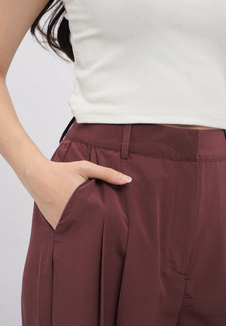 Regular Fit Double Pleated Long Pants