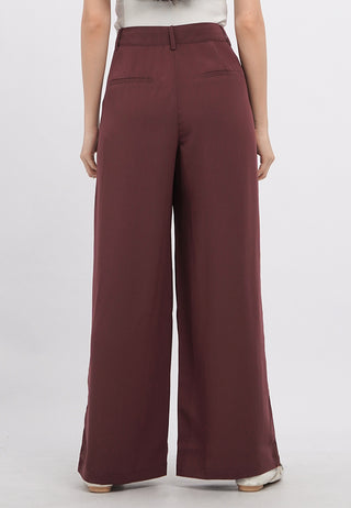 Regular Fit Double Pleated Long Pants