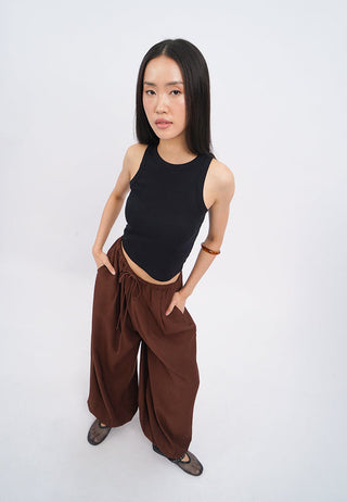 Balloon Loose Pants with Drawstring
