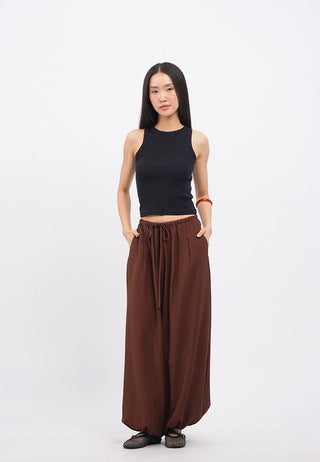 Balloon Loose Pants with Drawstring