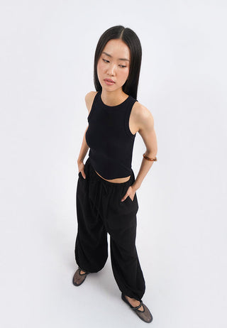 Balloon Loose Pants with Drawstring