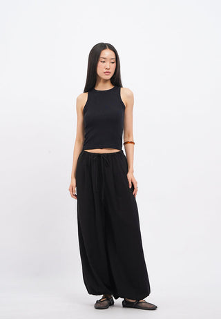 Balloon Loose Pants with Drawstring