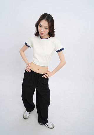 Drawstring Barrel Pants