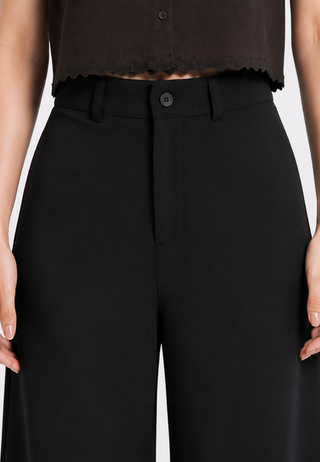 High Waist Straight Long Pants