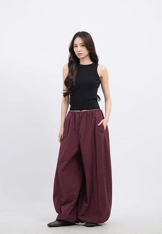 Balloon Pants with Elastic Waist