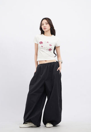 Balloon Pants with Elastic Waist