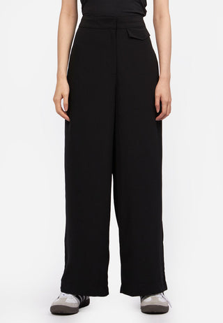 Wide Leg Pants with Front Flap Pocket