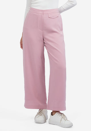 Wide Leg Pants with Front Flap Pocket