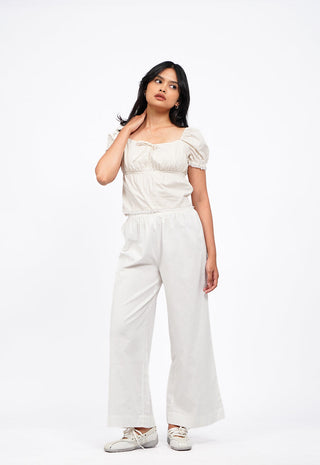 Wide Leg Pants with Elastic Waist