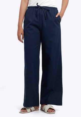 Regular Fit Wide Leg Rustic Pants