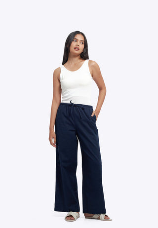 Regular Fit Wide Leg Rustic Pants
