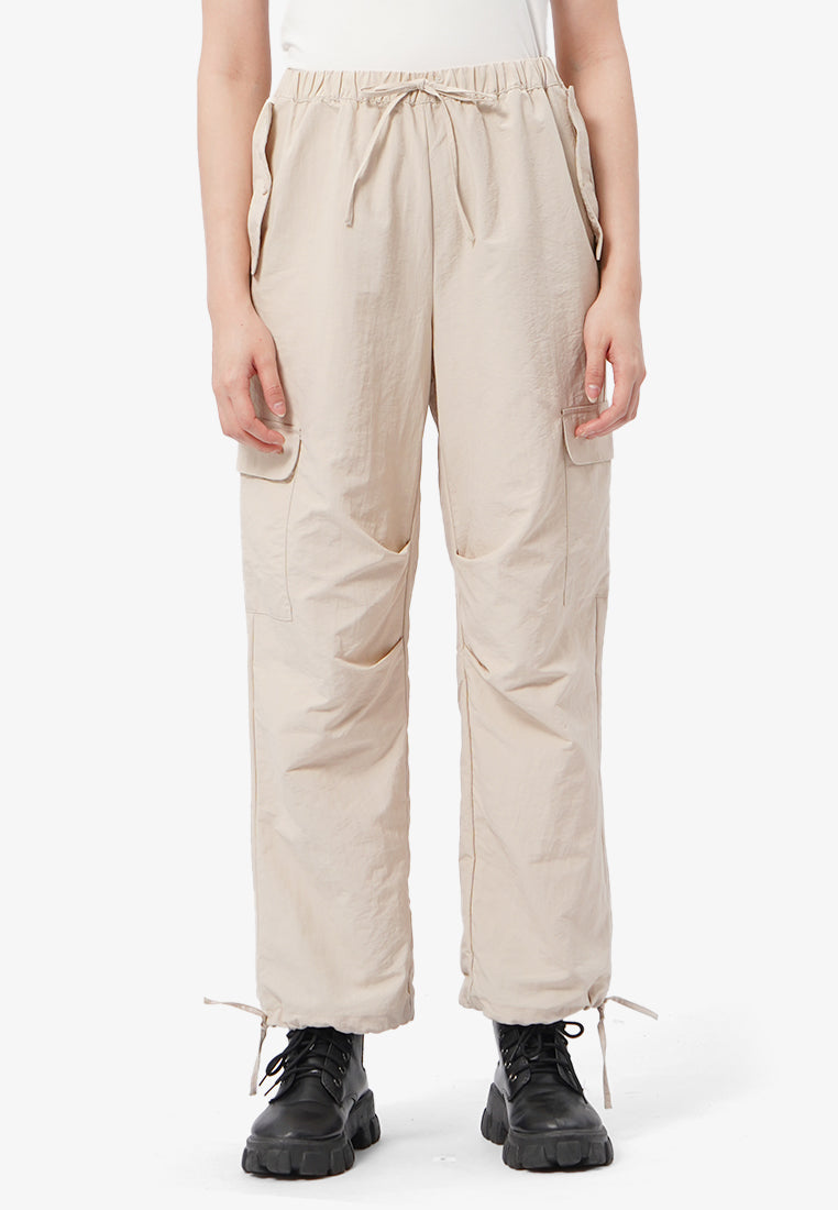Drawstring Pants with Cargo Pocket Sand – COLORBOX - Indonesia