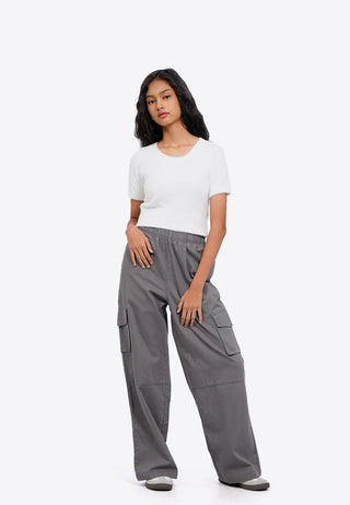 Elastic Cargo Pants