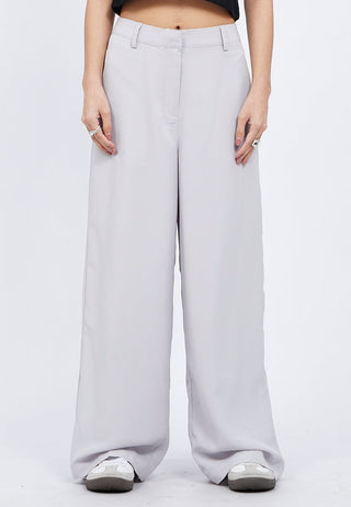 Wide Leg Pants with Flap Pocket