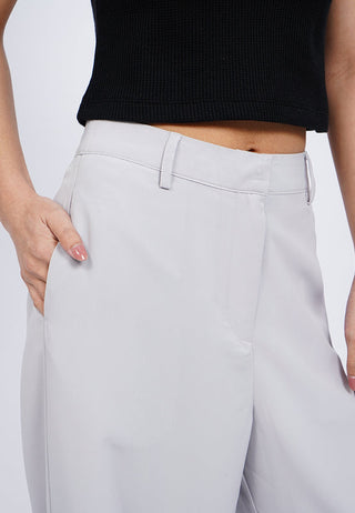 Wide Leg Pants with Flap Pocket