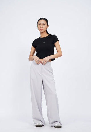 Wide Leg Pants with Flap Pocket
