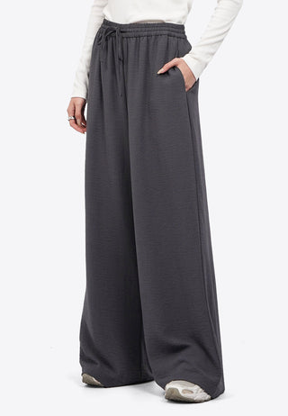 Textured Wide Leg Loose Pants