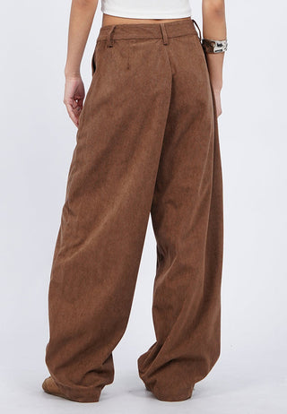 Barrel Leg Corduroy Pants